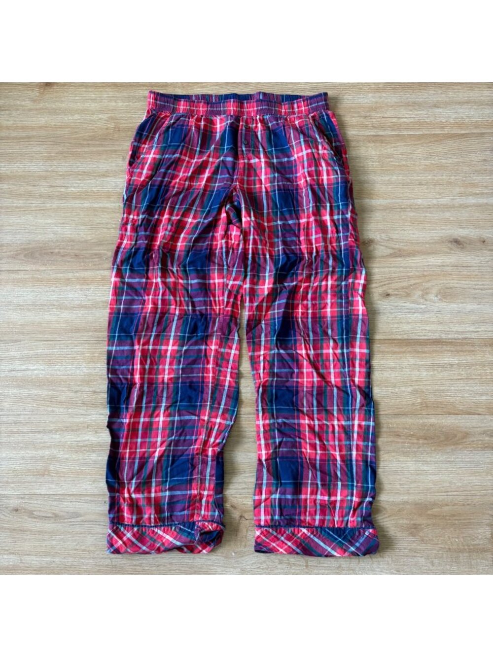 Victoria’s Secret Mid Rise Straight Leg Lounge Pants Plaid Multi Women’s Size M